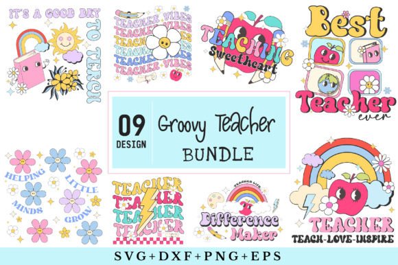 Download Groovy Teacher SVG Design Bundle - Premium Resources