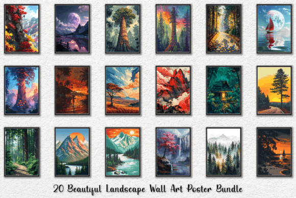 Download Beautiful Landscape Wall Art Poster Set - Premium Bundle