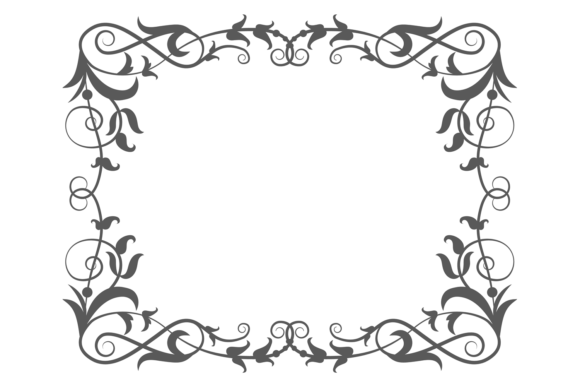 Download Filigree Frame. Decorative Floral Motif. - Motif Collection